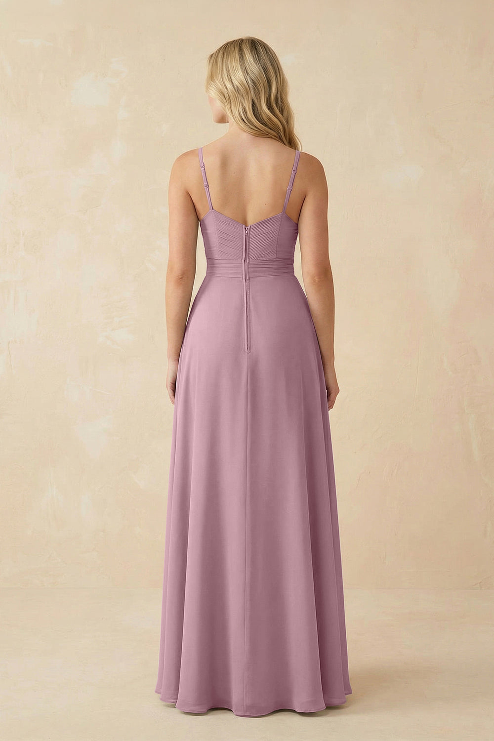 Sweetheart A-Line Pleated Chiffon Bridesmaid Dress in Vintage Mauve