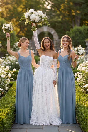 White Ball Gown Lace Strapless Appliqued Wedding Dress | KISSBRIDAL